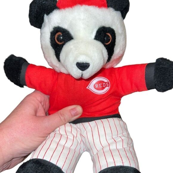 Cincinnati Reds stuffed panda bear in baseball uniform - Picture 2 of 4